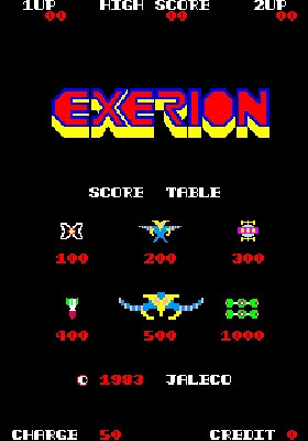 Exerion screen shot title